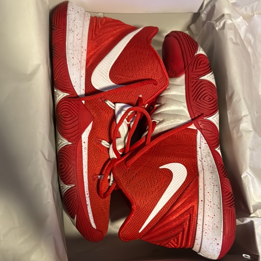 Nike Red and White Athletic Sneakers